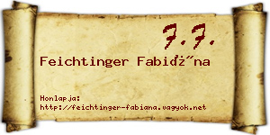 Feichtinger Fabiána névjegykártya
